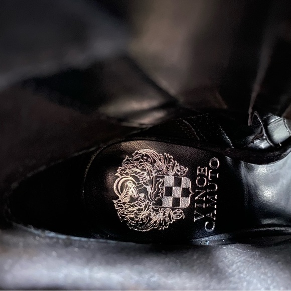 Vince Camuto Sashane Open Toe Black Suede Boot 5.5 - Picture 13 of 15